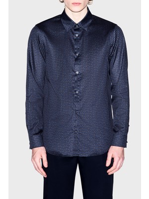 Armani Exchange Pamuklu Harf Logolu Regular Fit Gömlek Erkek Gömlek XM001942 AF19194 FB436