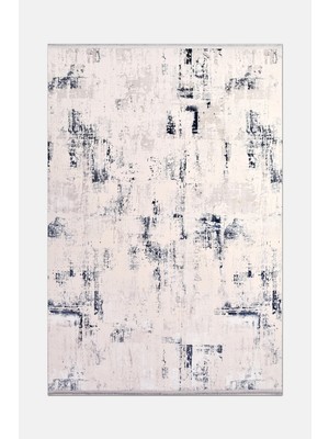 Artloop Olvin Vizon/mavi Robot Süpürgeye Uyumlu Kolay Temizlenebilir Halı Salon, Oturma Odası ve Koridor Halısı Rp 20