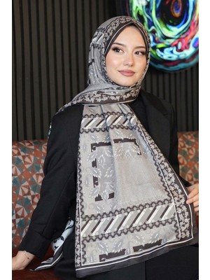 Afvente Etnik Desen Vizon Soft Pamuk Şal