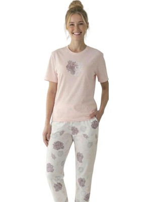 Royam Donwear Kadın %100 Pamuk Yazlık Kısa Kollu Pijama Takımı