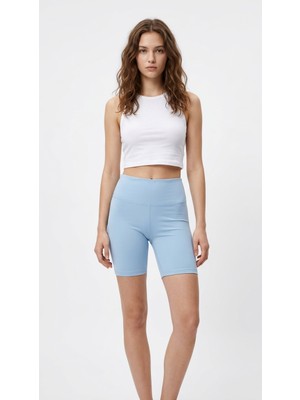 Hoxie Kadın Yeşil Yüksek Bel Toparlayıcı Biker Şort Tayt