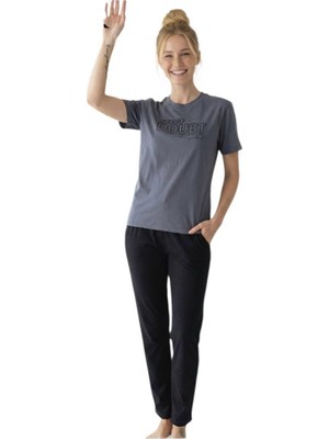 Royam Donwear Kadın %100 Pamuk Yazlık Kısa Kollu Pijama Takımı