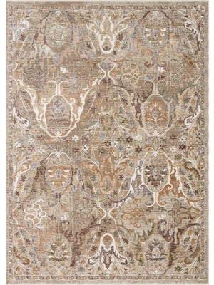 Eko Halı Sofia Sof 02 Cream Gold Uşak Motifli Renkli Makine Halısı