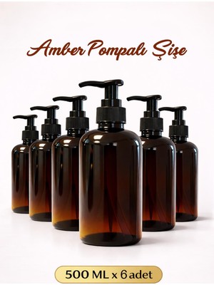Alubrella Amber Dispenser Şişe 500 ml - 6 Adet