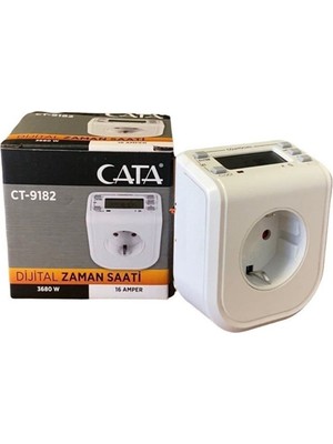 Cata Zaman Ayarlı Dijital Saatli Priz CT-9182 Cata