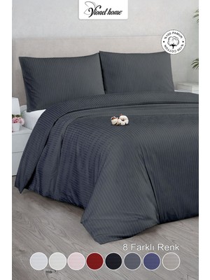 Vionel Home Çift Kişilik %100 Pamuk Saten Nevresim Seti | Premium Seri | 8 Renk Seçeneği (200X220)
