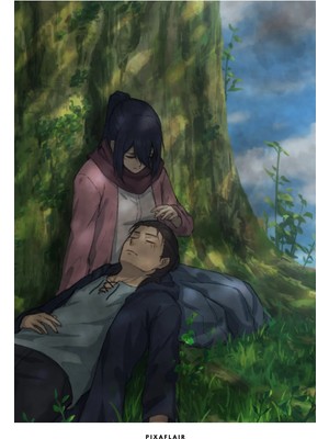 Pixaflair - Eren & Mikasa - Attack On Titan - Tablo - Çerçevesiz Film Poster
