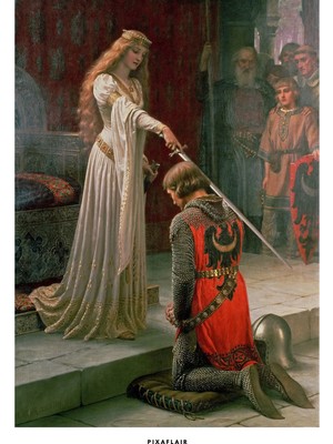 Pixaflair - Accolade By Edmund Blair Leighton - Tablo - Çerçevesiz Poster