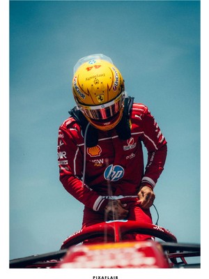 Pixaflair - Hamilton - Ferrari - Tablo - Çerçevesiz Film Poster