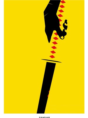 Pixaflair - Kill Bill - Black & Yellow Blade - Poster - Çerçevesiz Poster