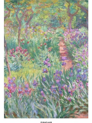 Pixaflair - The Artist’s Garden In Giverny By Claude Monet - Tablo - Çerçevesiz Poster