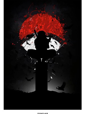 Pixaflair - Naruto - Itachi Uchiha - Tablo - Çerçevesiz Film Poster