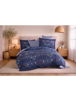 Beei Çift Kişilik Poplin Nev Clarice Lacivert