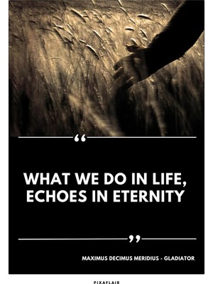 Pixaflair - Gladiator - Eternity - Tablo - Çerçevesiz Film Poster