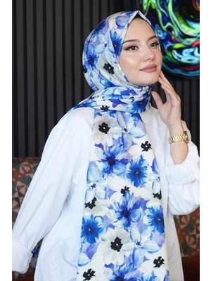 Afvente Lavanta Desen Lila Soft Pamuk Şal