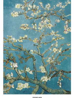 Pixaflair - Vincent Van Gogh's Almond Blossom - Tablo - Çerçevesiz Poster