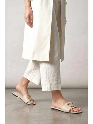 Gökhan Talay Zeritha Bej Cilt V Toka Detaylı Kadın Terlik