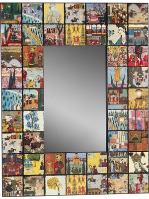 Paşabahçe Minyatur Karolu Ayna 77X60 cm (60X77 Cm) - 1 Adet