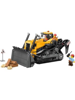 City Sarı Buldozer 60466 – 8 Yaş ve Üzeri Çocuklar Için Inşaat Sahası Temalı Araç ve Ekipman Oyuncak Yapım Seti, Doğum Günü Hediyesi (682 Parça)