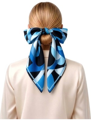 Bursa İpek Turkuaz Denge Desen Ipek Mendil