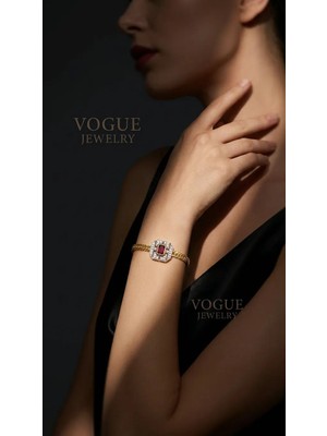 Paun Store 14K Altın Kaplama Taşlı Bileklik