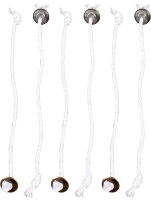 Kopçalı Kandil Fitil Fitili Ip Kalınllığı 4 mm 6 Adet Set