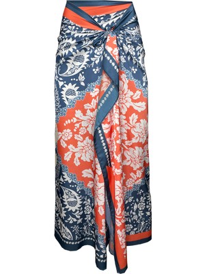 Bolder Vivian Bluered Etnik 145*100 cm (Iç Göstermez) Pareo