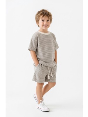 MiaBaby Desenli Şort Tişört 2li Takım