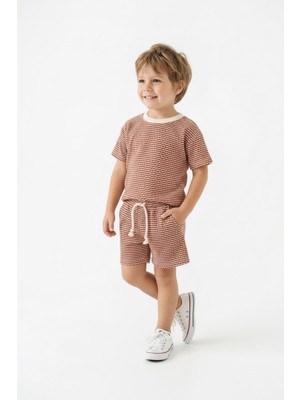 MiaBaby Desenli Şort Tişört 2li Takım