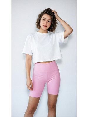 Hoxie Kadın Yeşil Yüksek Bel Toparlayıcı Biker Şort Tayt