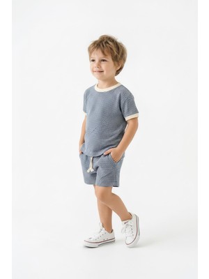 MiaBaby Desenli Şort Tişört 2li Takım