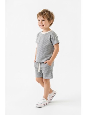 MiaBaby Desenli Şort Tişört 2li Takım