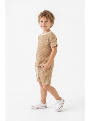 MiaBaby Desenli Şort Tişört 2li Takım
