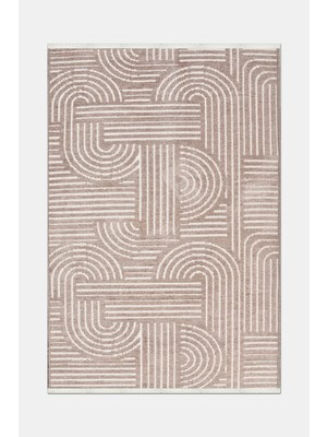 Artloop Imge Vizon/beyaz Kaydırmaz Taban, Robot Süpürgeye Uyumlu Kolay Temizlenebilir Oturma Odası, Koridor Halısı Rp 67