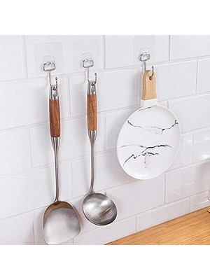 Banyo Için Krom Güçlü Yapışkan Kancalar,yapışkanlı Askılar,mutfak,ev Ofis Için Duvar Askıları 3 Adet