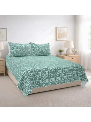 Luna Bueno Viola Bueno Fransea Viola Çift Kişilik Yatak Örtüsü 3 Parça - Yeşil