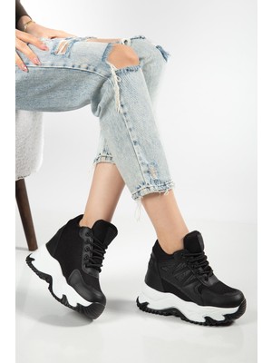 Suins Shoes Suins Juvina Model Yüksek Gizli Topuklu Kadın Spor Ayakkabı Sneaker