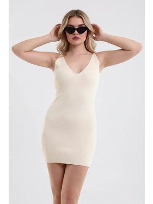 Fitilli Dar Seksi Mini Elbise