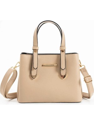 Sanmorris Sanmoris Kadın Dört Bölmeli Çapraz Askılı Sade ve Şık El ve Omuz Çantası