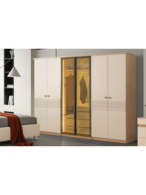 Doressa Lanis 6 Kapılı Reflekte Camlı Gardırop
