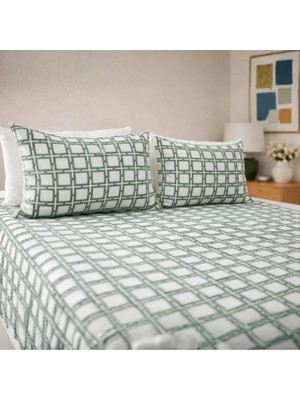 Luna Bueno Elia Bueno Fransea Vera Çift Kişilik Yatak Örtüsü 3 Parça - Yeşil