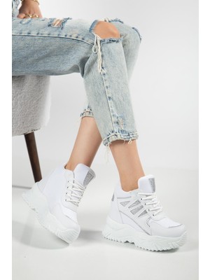 Suins Shoes Suins Juvina Model Yüksek Gizli Topuklu Kadın Spor Ayakkabı Sneaker