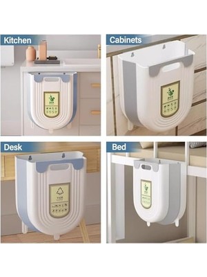 Katlanabilir Körüklü Mutfak Dolap Içi Çöp Kovası – 20KG Taşıma Kapasiteli, Kompakt ve Dayanıklı Atık Kutusu, Kolay Montajlı Plastik Çöp Kovası, Pratik ve Hijyenik Kullanım, 13X22X25 cm