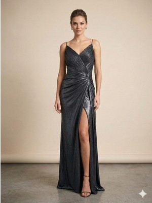 Centilmen For Costume Yırtmaç Detaylı Abiye Elbise 10032