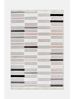 Artloop Omi Krem/gri/kahve Robot Süpürgeye Uyumlu Kolay Temizlenebilir Halı Salon, Oturma Odası , Çocuk Odası ve Koridor Halısı Rp 47