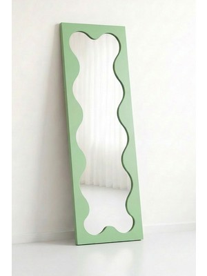Ortakçı Design Flow Frame – Içi Dalgalı Boy Aynası | Modern Dekoratif Mdf Ayna 150 x 40 cm