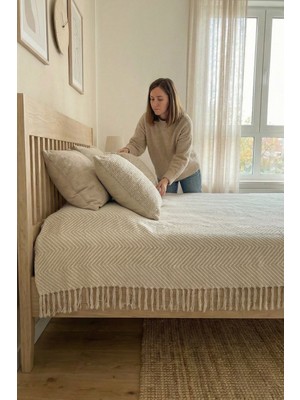 Rikka Home Çift Kişilik Pike 200X230 cm – Pamuk Karışımlı, Çift Taraflı, Hafif & Nefes Alabilen Battaniye