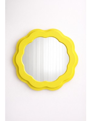 Ortakçı Design Ripple – Çift Katmanlı Dalgalı Çerçeve Ayna | Dekoratif Mdf Ayna 80 x 80 cm