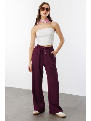 Genius Store  Kadın Geniş Paça Modal Eşofman Altı Modal-Eşofman