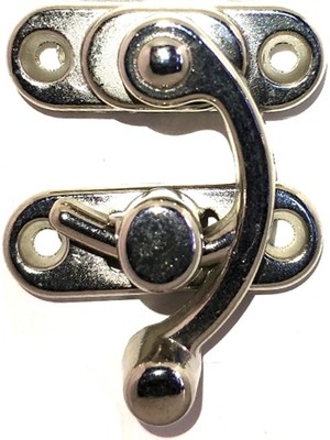 Skygo Krm Kancalı Yay Gözü, Ahşap Kutu Klipsi - Büyük, Nikel, 100 Adet Krm